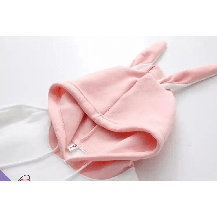 Perfectly Kawaii Bunny Ear Hoodie with Adorable Details - Cosparty