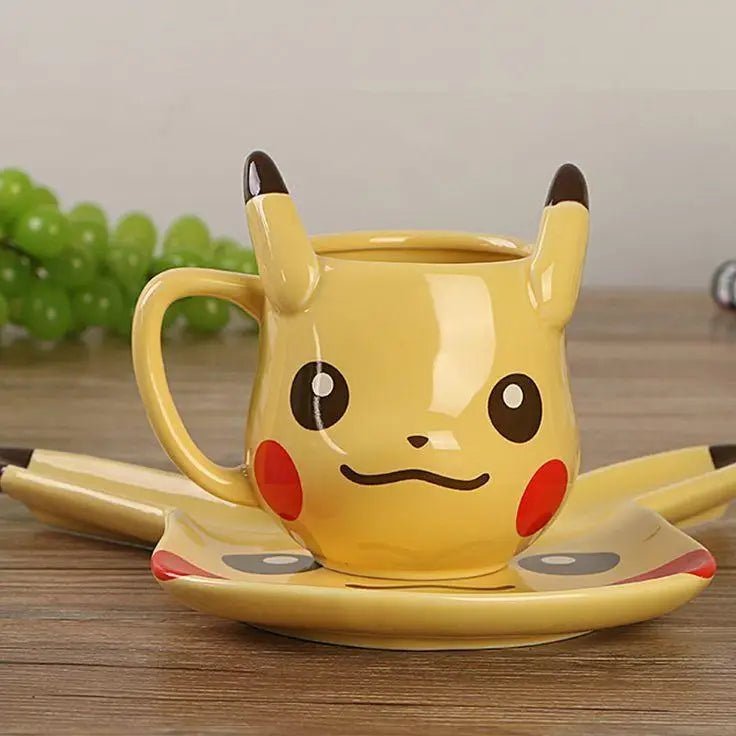 Pikachu Coffee Cup with 3D Ears for Pokemon Fans - Cosparty