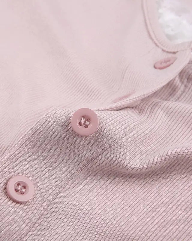 Pink Button Up Lace Cardigan for Fairy Charm Wardrobe - Cosparty