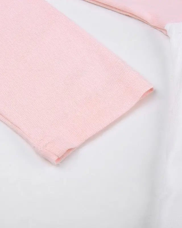 Pink Kitten Long Sleeve Crop Top for Angelcore and Fairycore Styles - Cosparty