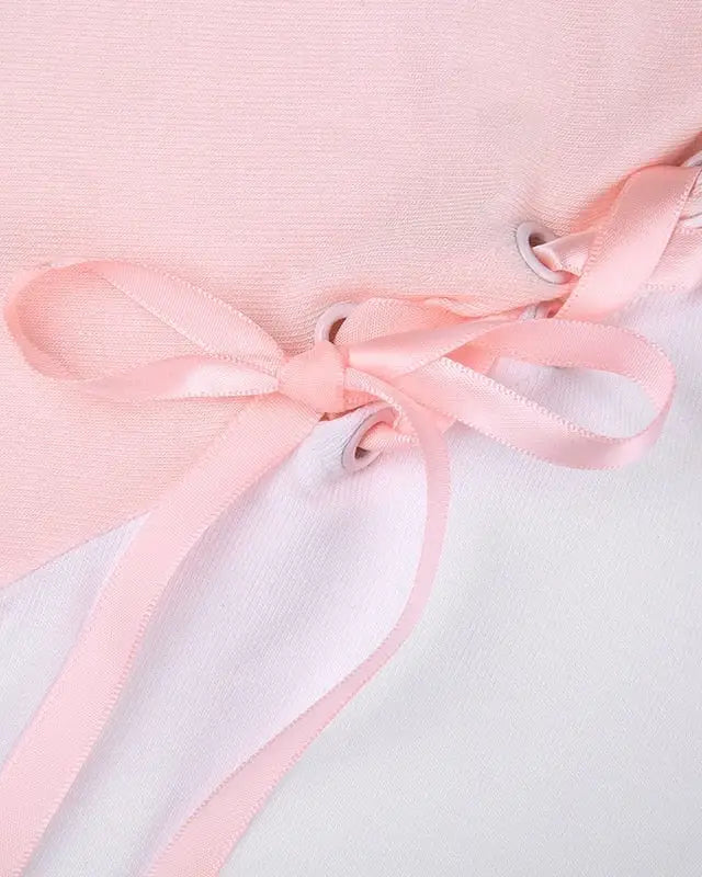 Pink Kitten Long Sleeve Crop Top for Angelcore and Fairycore Styles - shirt