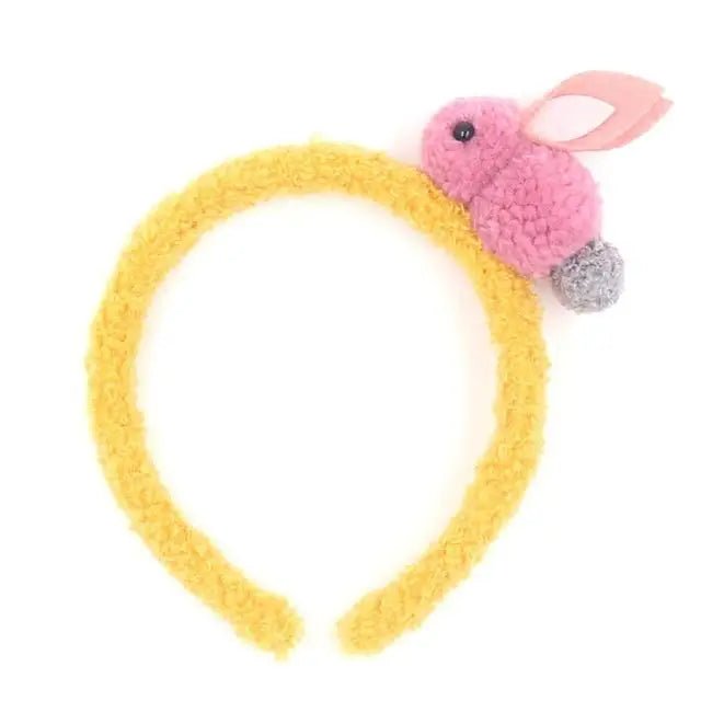 Plush Baby Bun Headbands in Pastel Colors - Cosparty
