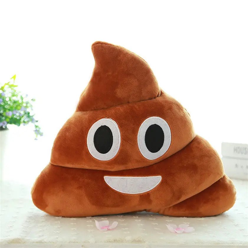Poop Emoji Pillow with Suction Cup for Fun Decor - Cosparty