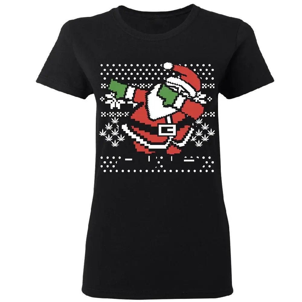 Quirky Santa Clause Dabbing T-Shirt for Holiday Fun - Cosparty