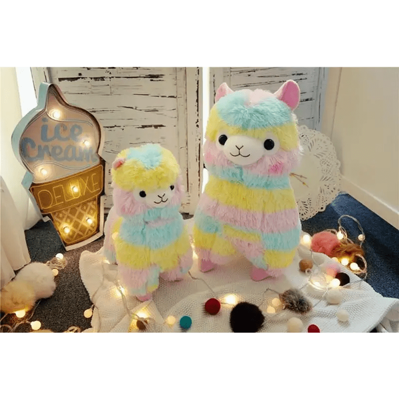 Rainbow Alpaca Plushies for Stress Relief and Adorable Comfort - Cosparty