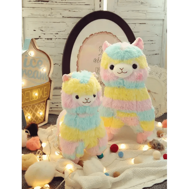 Rainbow Alpaca Plushies for Stress Relief and Adorable Comfort - Cosparty