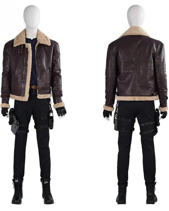 Resident Evil 4 Remastered Leon Kennedy Cosplay Costume Set - Cosparty