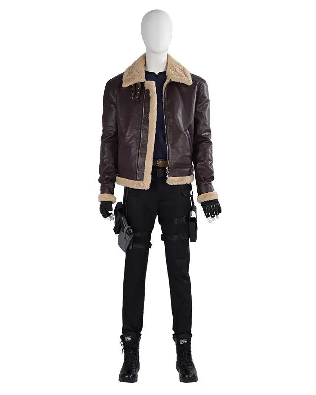 Resident Evil 4 Remastered Leon Kennedy Cosplay Costume Set - Cosparty