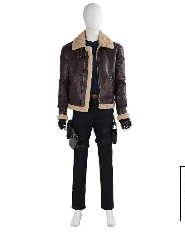 Resident Evil 4 Remastered Leon Kennedy Cosplay Costume Set - Cosparty