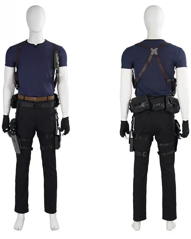 Resident Evil 4 Remastered Leon Kennedy Cosplay Costume Set - Cosparty