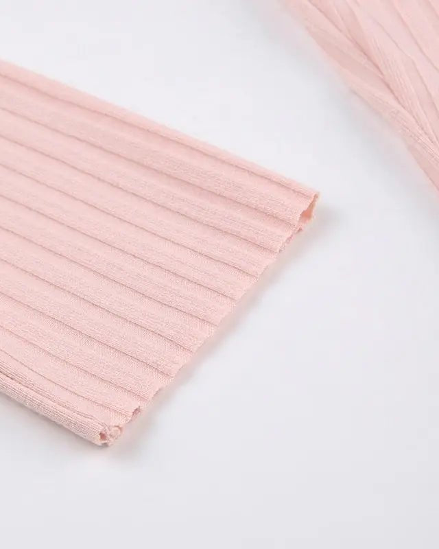 Ribbed Knit Cardigan Top for Angelcore and Fairycore Styles - Cosparty