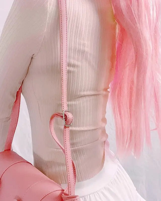 Ribbed Knit Cardigan Top for Angelcore and Fairycore Styles - shirt