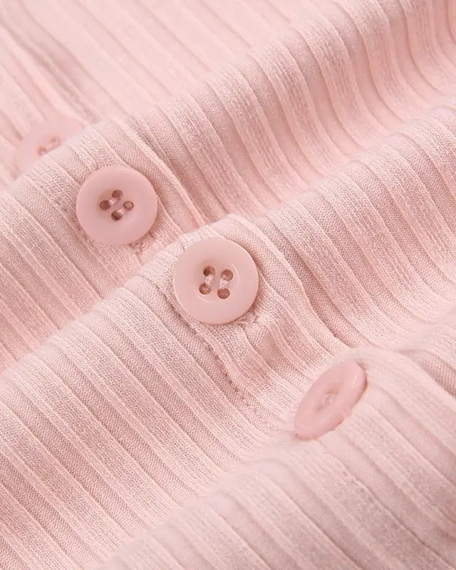 Ribbed Knit Cardigan Top for Angelcore and Fairycore Styles - shirt