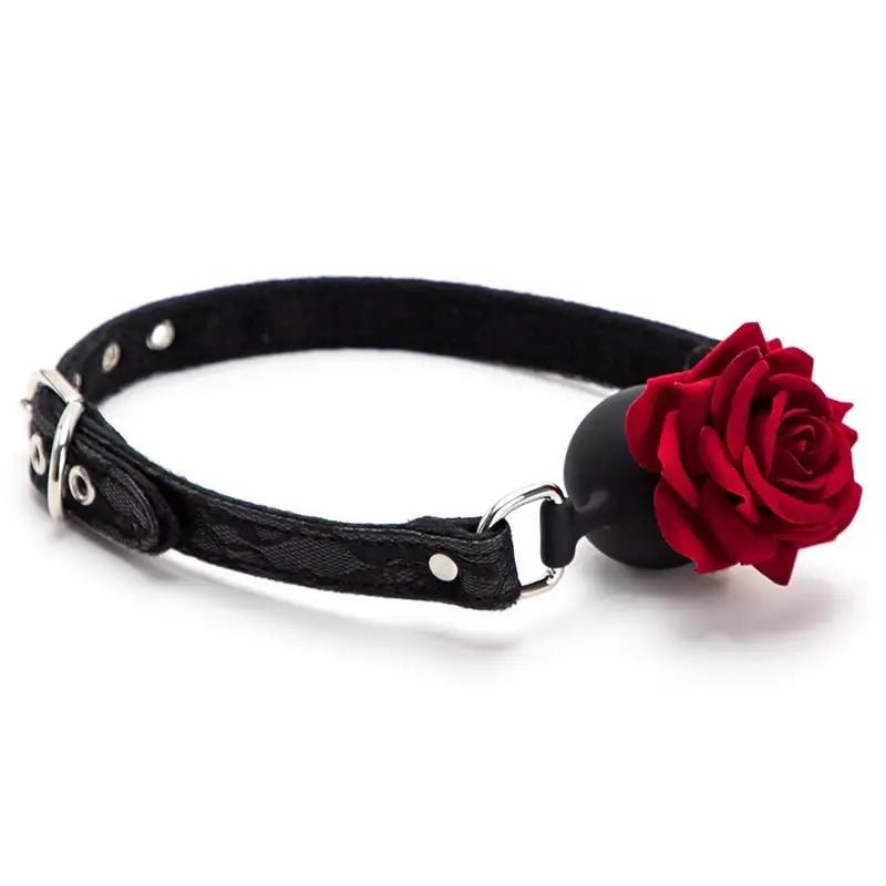 Rose Flower Ball Gag for Stylish BDSM Play - Cosparty