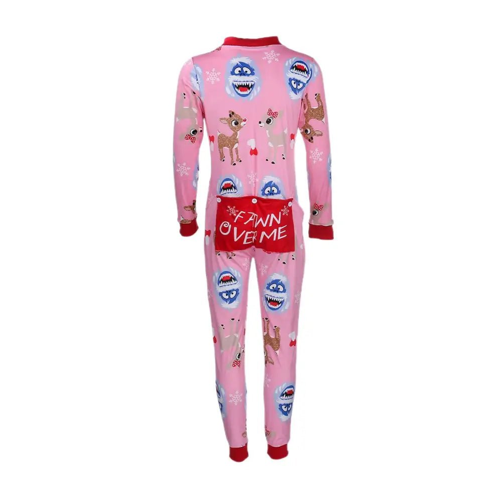 Rudolph - Inspired Fuzzy Long Sleeve Sleepwear for Winter Comfort - Cosparty