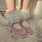 Ruffled Fairycore Socks for a Vintage Pastel Princess Aesthetic - socks