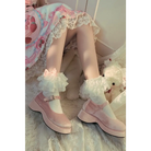 Ruffled Fairycore Socks for a Vintage Pastel Princess Aesthetic - socks