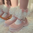 Ruffled Fairycore Socks for a Vintage Pastel Princess Aesthetic - socks