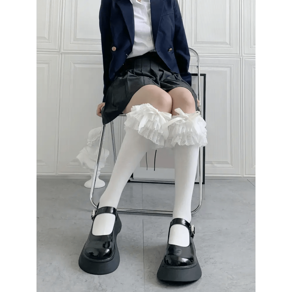 Ruffled Knee Socks for a Cute Kawaii and Fairycore Look - Cosparty