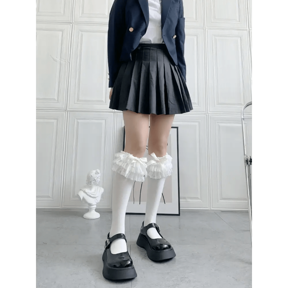 Ruffled Knee Socks for a Cute Kawaii and Fairycore Look - Cosparty