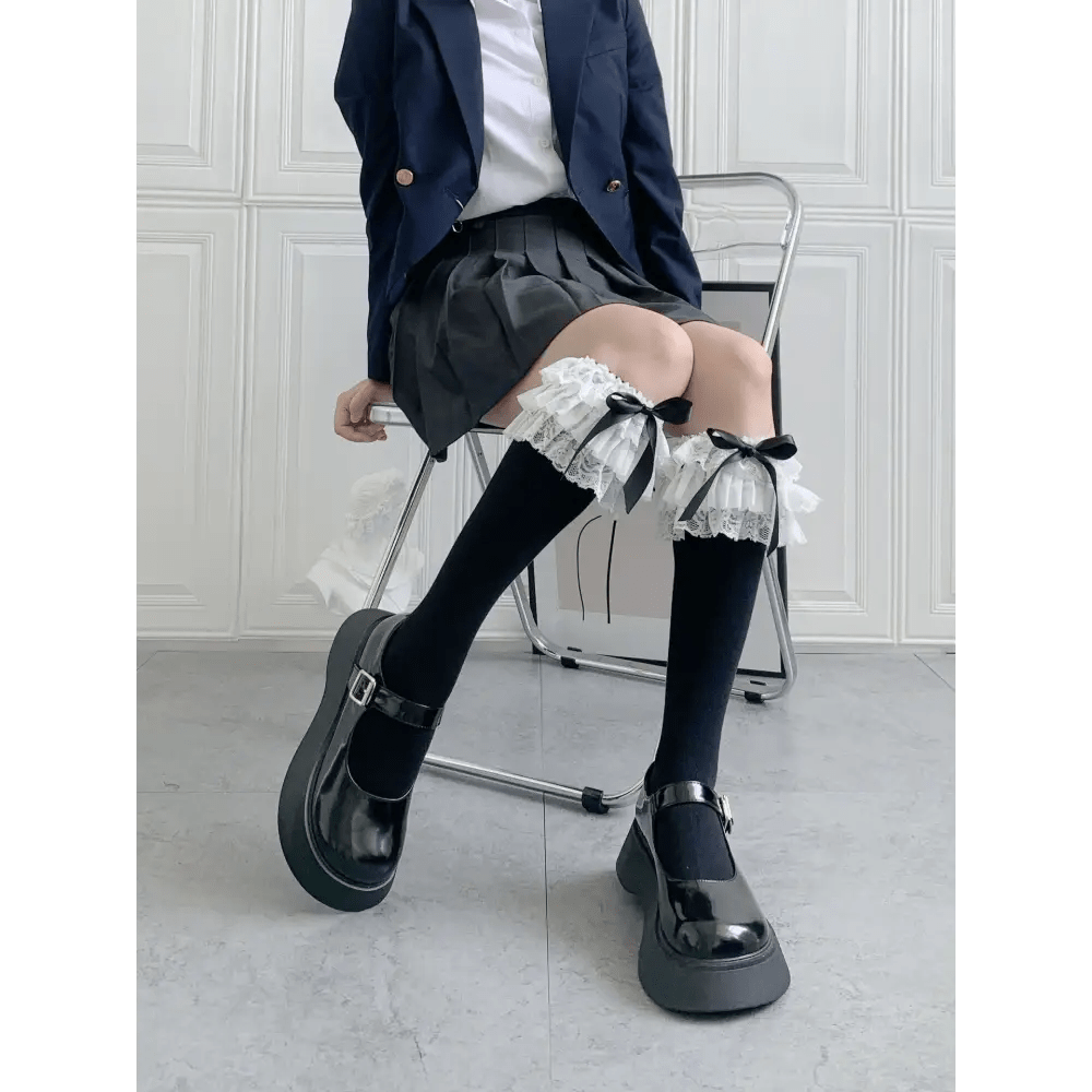 Ruffled Knee Socks for a Cute Kawaii and Fairycore Look - Cosparty