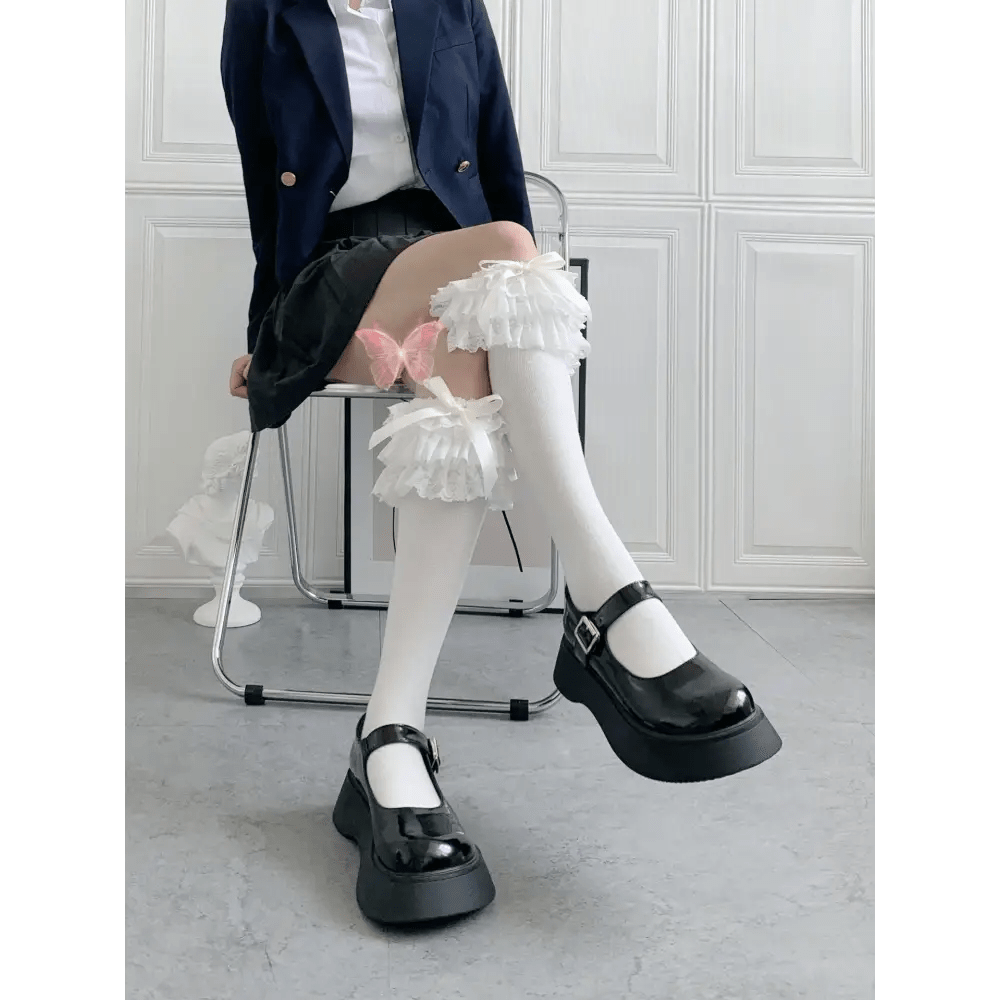 Ruffled Knee Socks for a Cute Kawaii and Fairycore Look - Cosparty