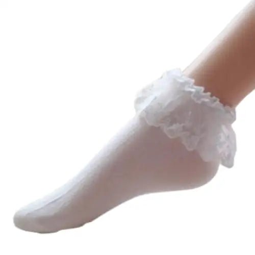 Ruffled Trim Ankle Socks for a Cute and Flirty Touch - Cosparty
