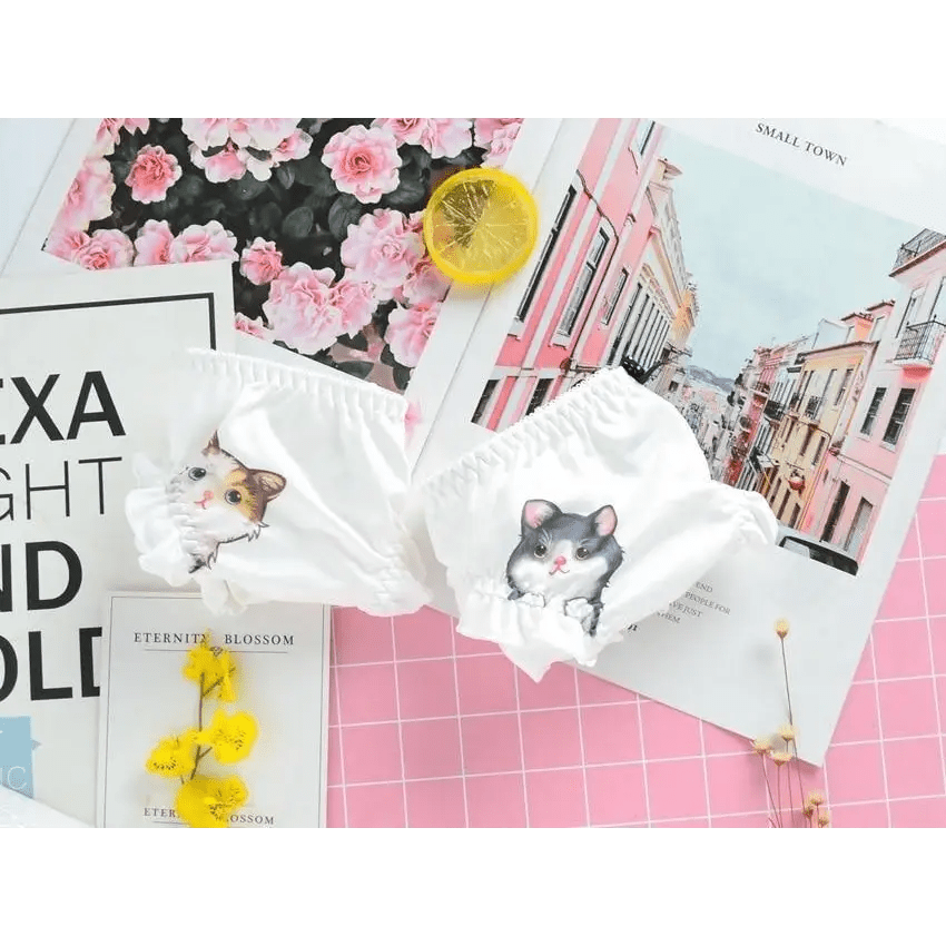 Ruffled White Kitten Panties for Neko Cuties - Cosparty