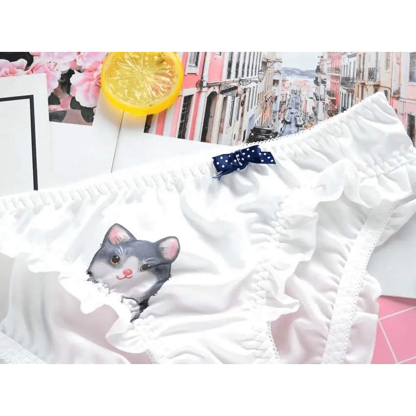 Ruffled White Kitten Panties for Neko Cuties - Cosparty