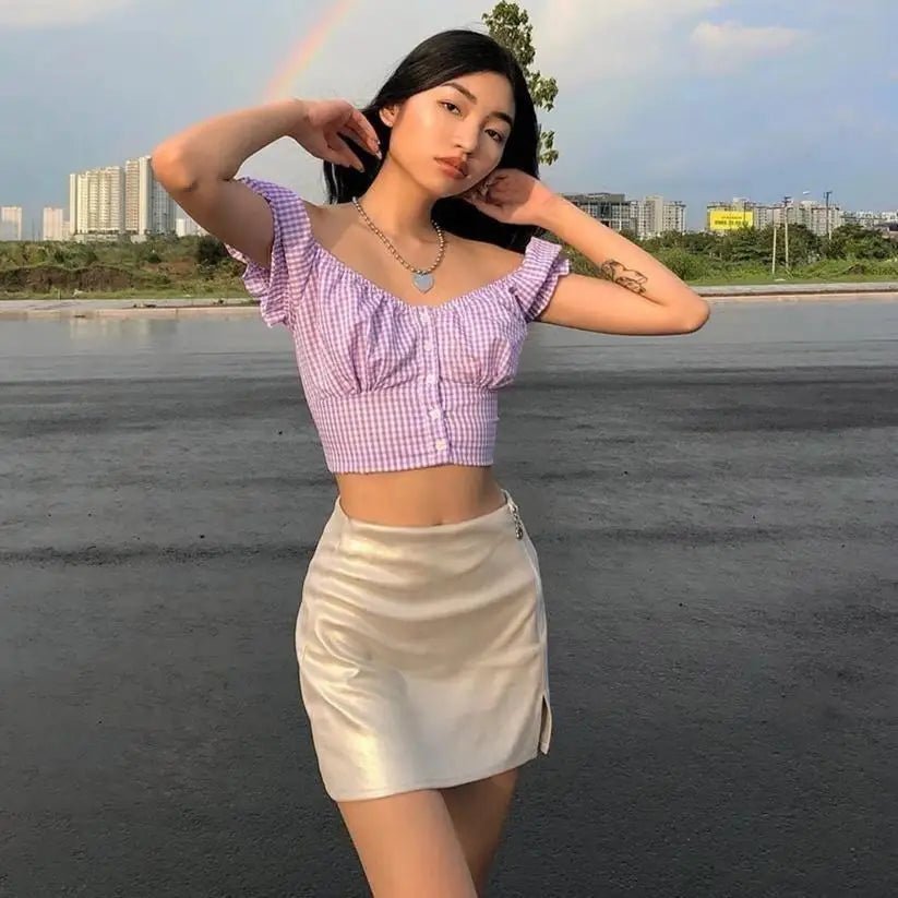 Rustic Country Baby Crop Sweetheart Button - Up Top In Stock - Cosparty