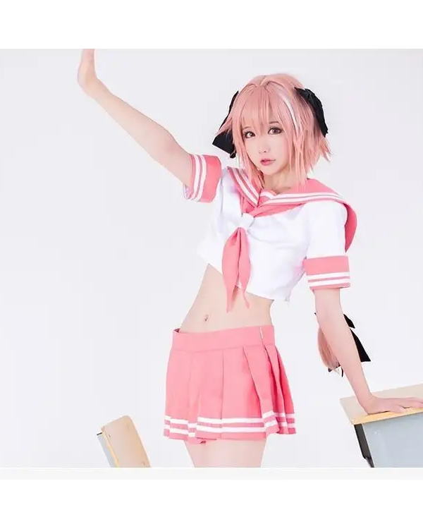 Sailor School Uniform Cosplay Set Inspired by Astolfo from Fate Apocrypha - costume