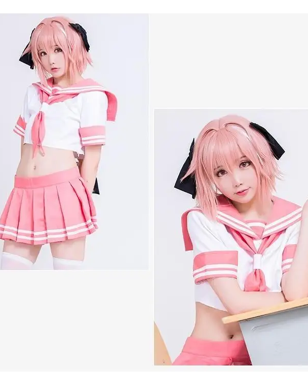 Sailor School Uniform Cosplay Set Inspired by Astolfo from Fate Apocrypha - costume