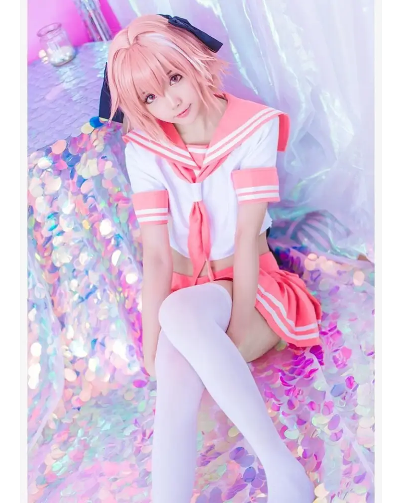 Astolfo the Twelfth Paladin of Charlemagne the Rider of Black Sailor Seifuku Cosplay Lingerie Set
