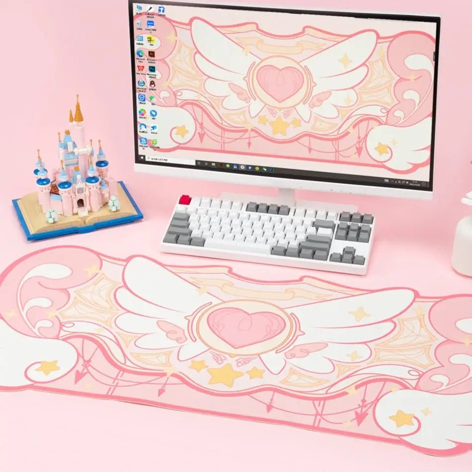Sakura Heart Gaming Mousepad for Kawaii Gamer Girls Large Size - Cosparty