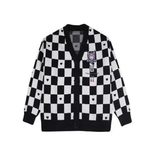 Sanrio Character Checkerboard Cardigan in New Condition - Cosparty