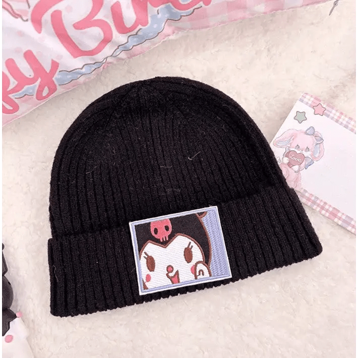 Sanrio Inspired Kawaii Embroidered Beanies for Cozy Warmth - Cosparty