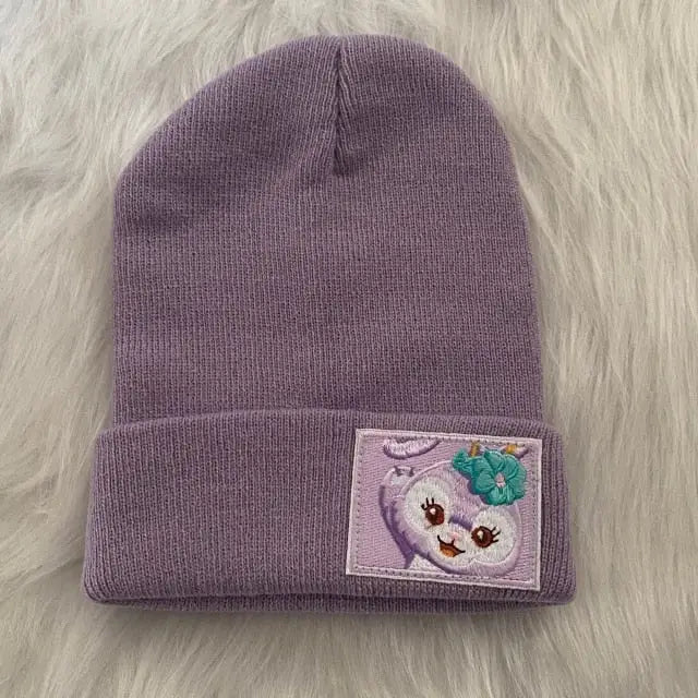 Sanrio Inspired Kawaii Embroidered Beanies for Cozy Warmth - Cosparty