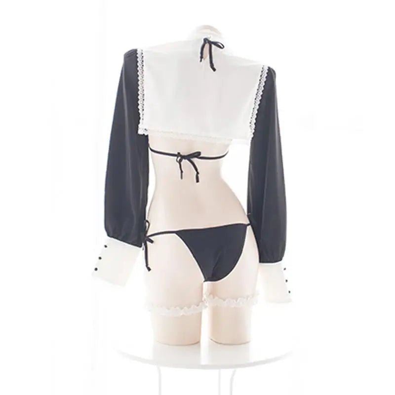 Seductive Nun Priestess Cosplay Lingerie Set for Halloween - Cosparty