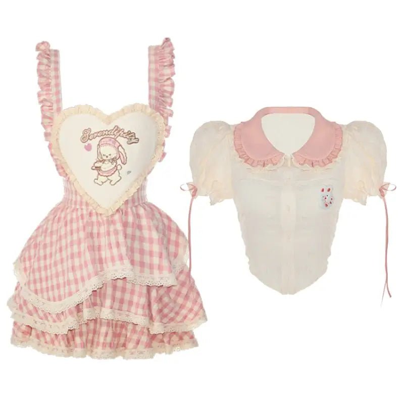 Serendipity Bunny Outfit with Suspender Dress for Kawaii Style - Cosparty