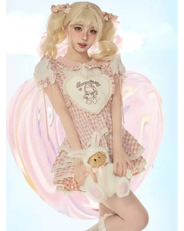 Serendipity Bunny Outfit with Suspender Dress for Kawaii Style - Cosparty
