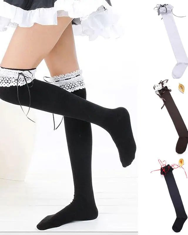 Sexy Thigh High Stockings Inspired by Lolita and Victorian Fashion - Cosparty