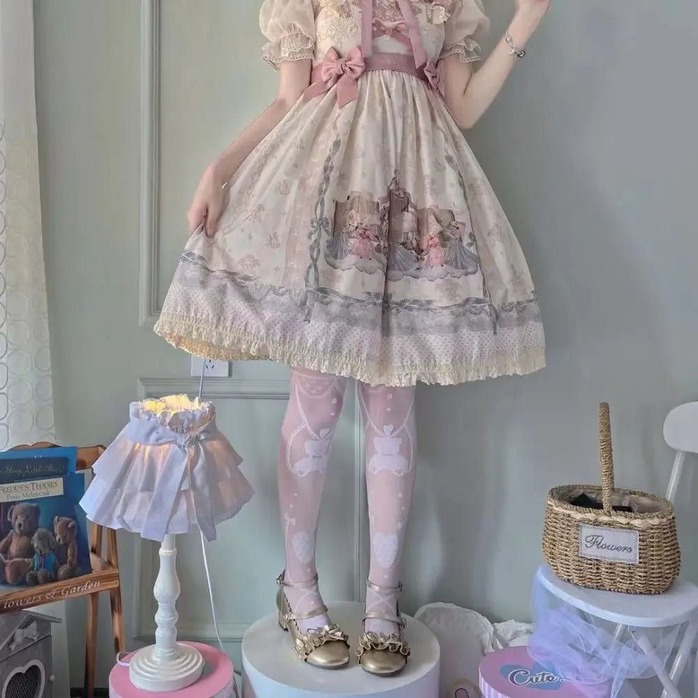 Sheer Lolita Nylon Thigh Highs for a Kawaii Fairycore Look - Cosparty