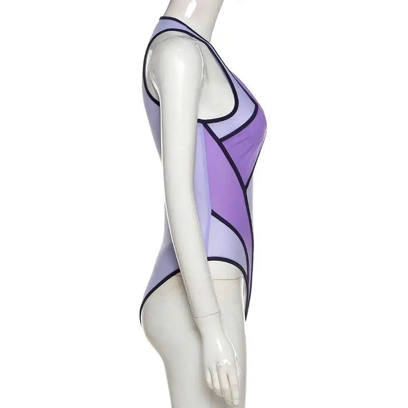 Sheer Mesh Monokini with Peekaboo Cutouts - Cosparty