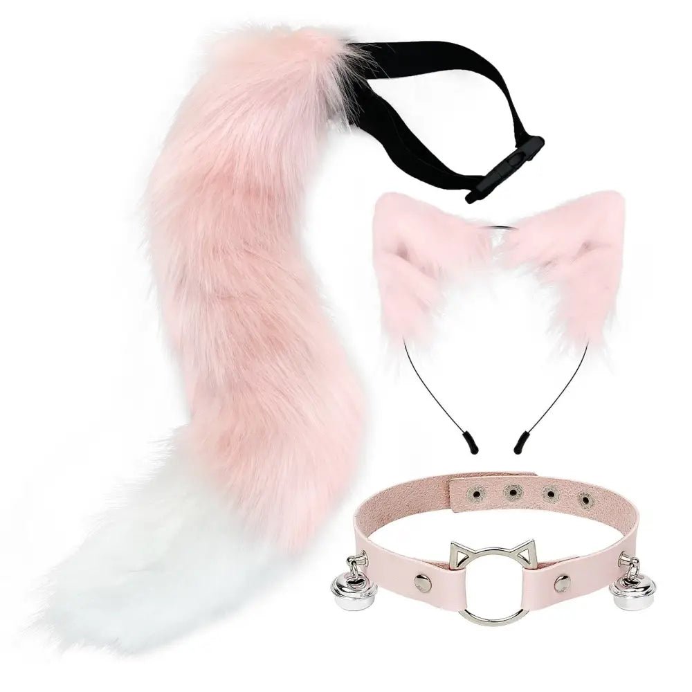 Sly Fox Tail Ear and Collar Set for Fun Petplay Adventures - Cosparty