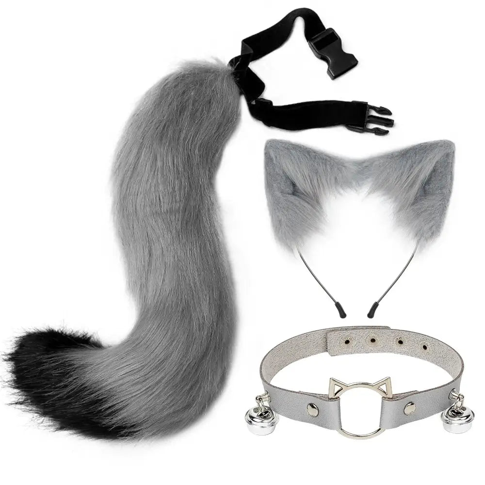 Sly Fox Tail Ear and Collar Set for Fun Petplay Adventures - Cosparty