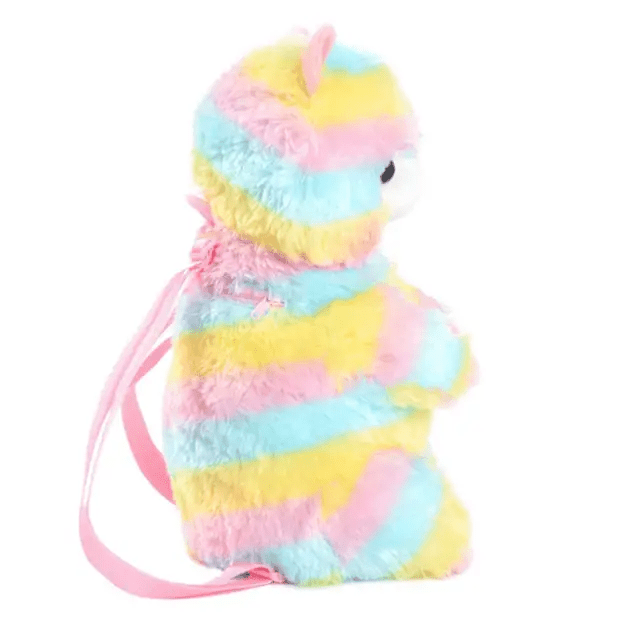Soft Rainbow Alpacasso Inspired Backpack with Adjustable Straps - Cosparty
