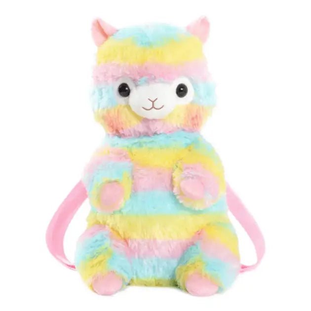 Soft Rainbow Alpacasso Inspired Backpack with Adjustable Straps - Cosparty