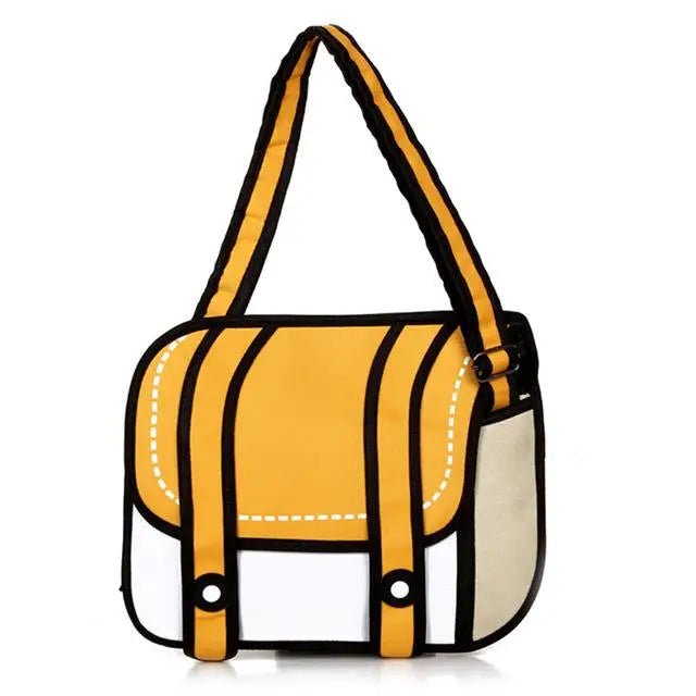 Spacious 2D Cartoon Messenger Bag for Kawaii Goods - Cosparty