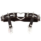 Spiky Garter Belt with Punk Rock Style and Metal Heart - Cosparty