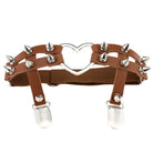Spiky Garter Belt with Punk Rock Style and Metal Heart - Cosparty